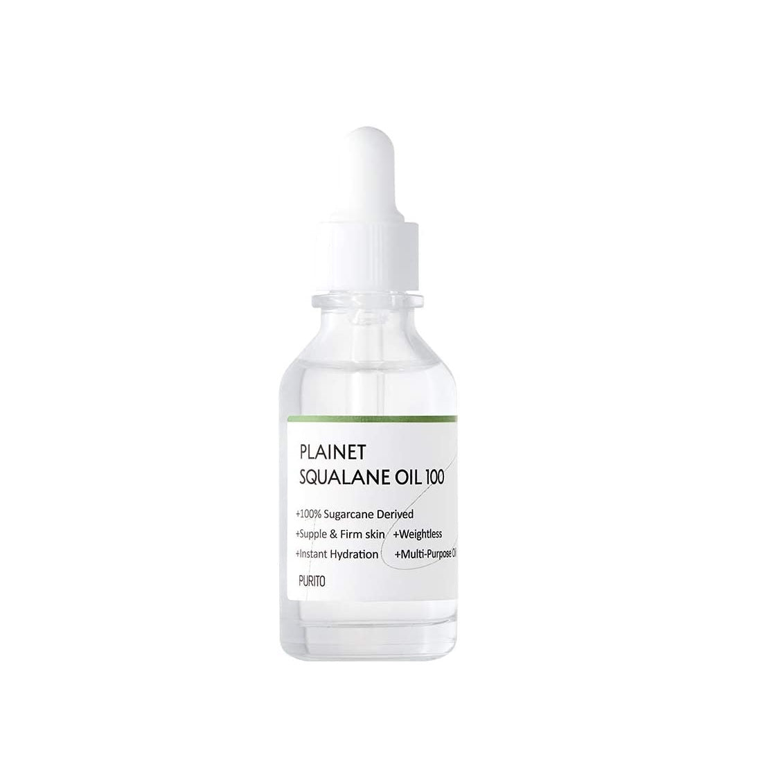 PURITO Plainet Squalane Oil 100 is a 100% pure Squalane oil that provides deep hydration and nourishment for the skin. This lightweight, non-greasy oil absorbs quickly, helping to lock in moisture, improve skin elasticity, and enhance the skin's natural glow. Ideal for all skin types, including sensitive skin, it supports a healthy, smooth complexion and can be used on the face, body, and even hair for added hydration and softness.