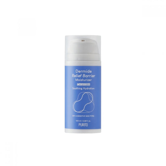 PURITO Dermide Relief Barrier Moisturizer is a rich, soothing cream designed to repair and strengthen the skin barrier. Formulated with nourishing ingredients like Ceramides, Meadowfoam Seed Oil, Squalane, and Shea Butter, it provides deep hydration while locking in moisture to restore the skin's natural defenses. Enriched with Panthenol and Allantoin, this moisturizer calms irritation and supports skin recovery, leaving the skin soft, smooth, and resilient. Ideal for dry and sensitive skin, it delivers lon